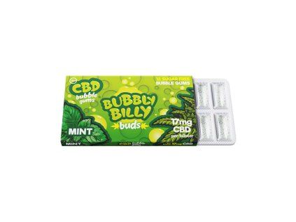 17mg cbd peppermint flavoured chewing gum canna95 single 1