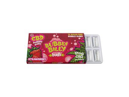 17mg cbd strawberry flavoured chewing gum canna96 single 1