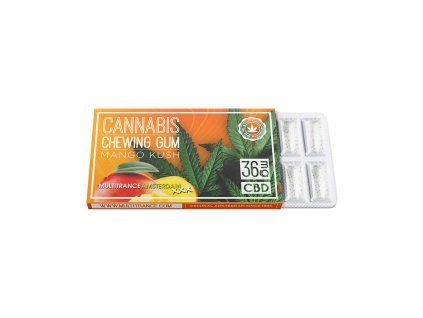 36mg cbd mango kush flavoured cannabis chewing gum canna81 single 1