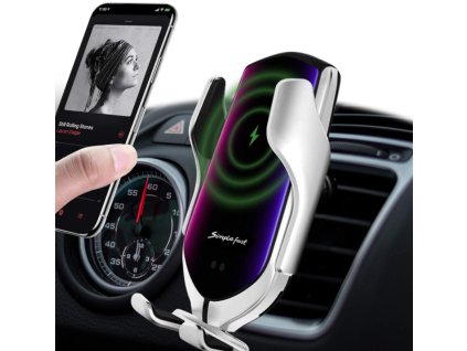 4896 1 4896 1 drzak na telefon do auta se senzorem a bezdratovym nabijenim r1 barva zlata