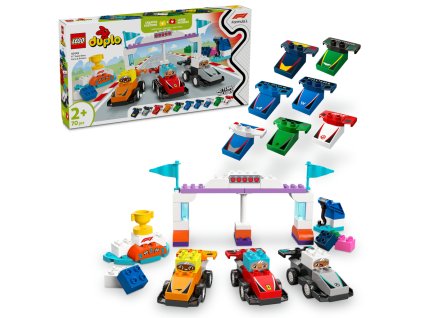 LEGO® DUPLO® 10445 Pretekárske autá a šoféri tímu F1®