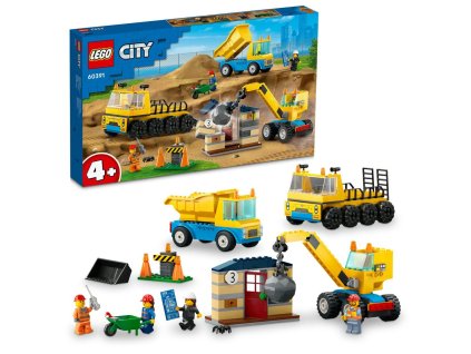 LEGO® City 60391 Stavebná dodávka a demolačný žeriav