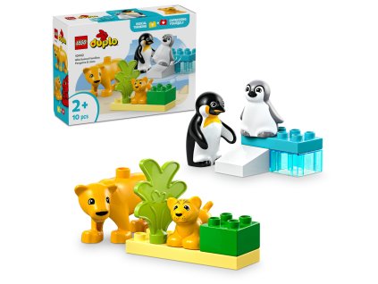 LEGO® DUPLO® 10442 Rodinky divokých zvierat: Tučniaky a levy