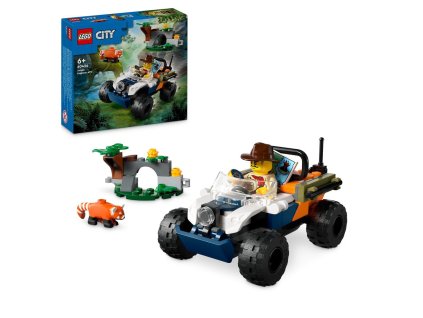 LEGO® City 60424 Štvorkolka na prieskum džungle – misia panda červená