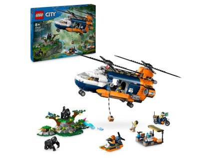 LEGO® City 60437 Helikoptéra na prieskum džungle v základnom tábore