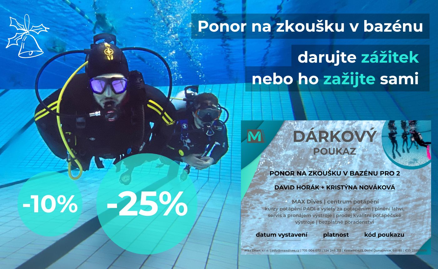 Ponor na zkoušku | PADI Discover Scuba Diving | Max Scuba | Max Dives | Brno a okolí