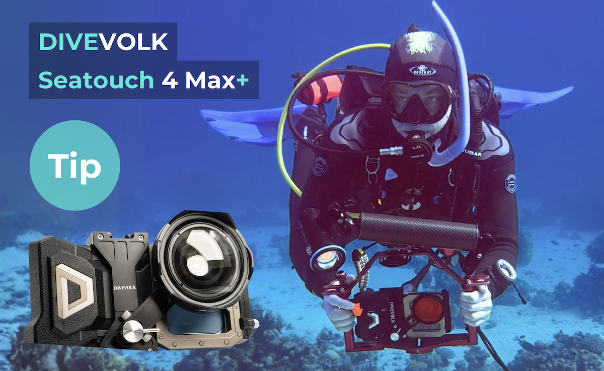 Potápěč z Max Dives používá k foto a video dokumentaci pouzdro Divevolk Seatouch 4 Max+