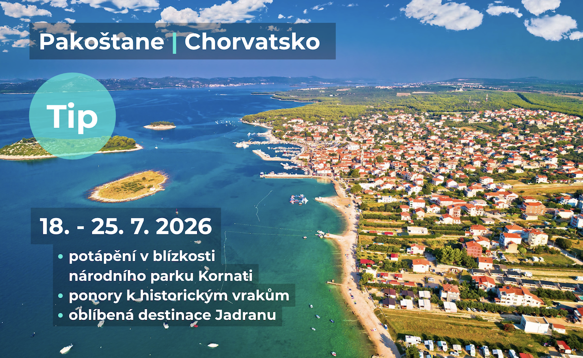 Foto z dronu na destinaci Pakoštane v souvislosti s potápěčským zájezdem s Max Dives