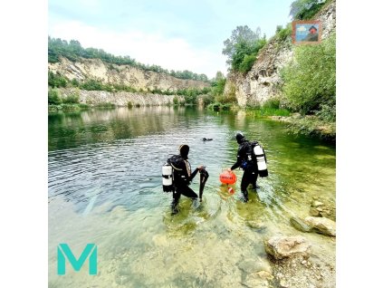 Ponor na zkoušku v lomu pro 2 PADI Brno