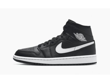 AJ1 Mid black white 1