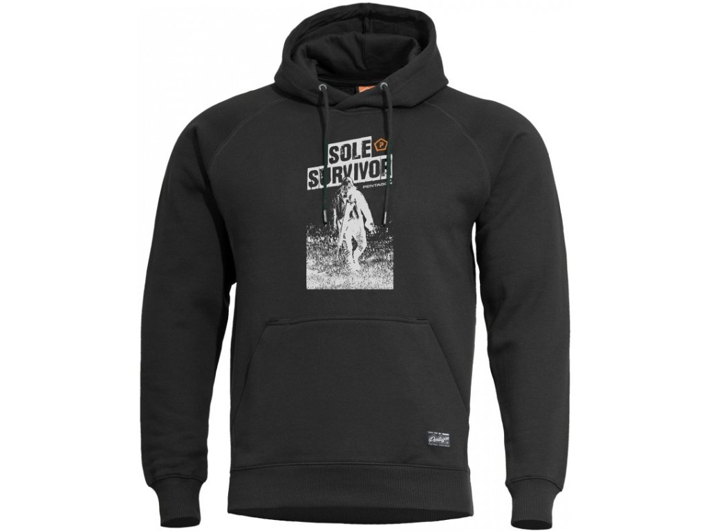 PENTAGON Mikina PHAETON s kapucňou "Sole Survivor" - čierna (K09021-SS)