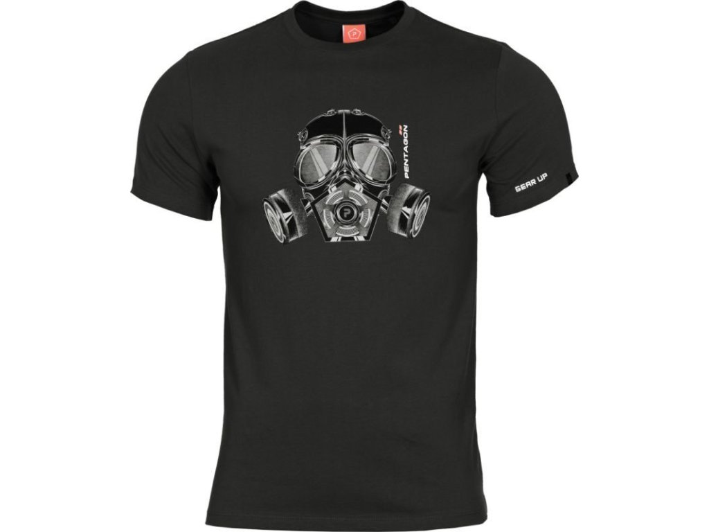 PENTAGON Tričko GAS MASK - čierne (K09012-GM-BLK)