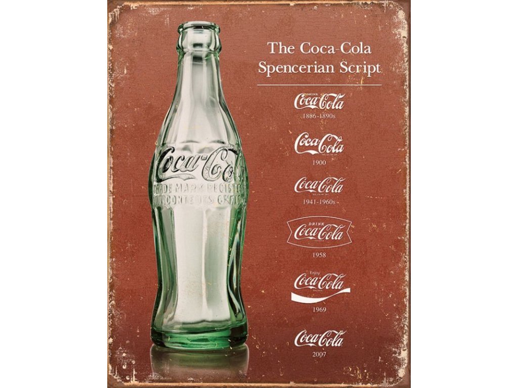 TIN SIGNS Retro plechová ceduľa Coke Script Heritage (TSN1952)