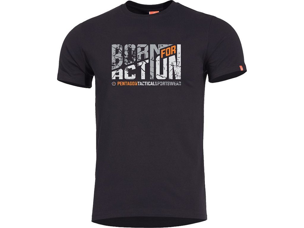 PENTAGON Tričko BORN FOR ACTION - čierne (K09012-BA)
