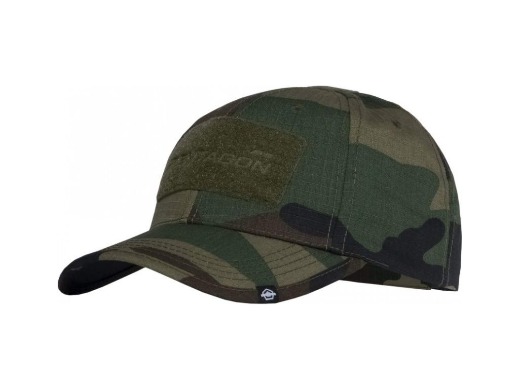 PENTAGON Baseball šiltovka s velcro panelmi, bavlna - woodland (K13025-Camo)