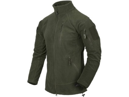 HELIKON Bunda Alpha Tactical Grid fleece - olive green (BL-ALT-FG-02)