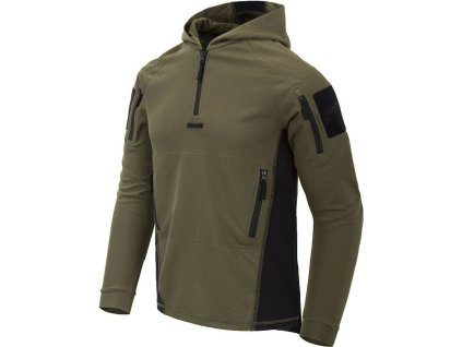 HELIKON Mikina s kapucňou Range Hoodie - TopCool - olive green / black (BL-BRH-TC-0201A)
