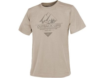 HELIKON Tričko Outback Life - khaki (TS-OBL-CO-13)