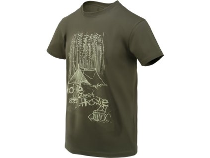 HELIKON Tričko Home Sweet Home - taiga green (TS-HSH-CO-09)