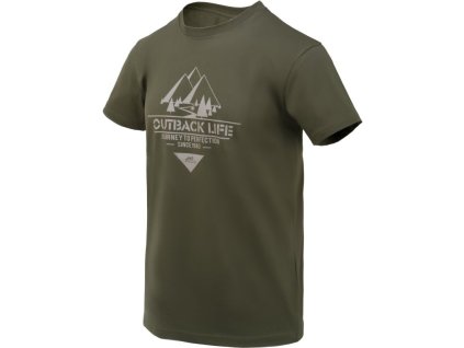 HELIKON Tričko Outback Life - taiga green (TS-OBL-CO-09)