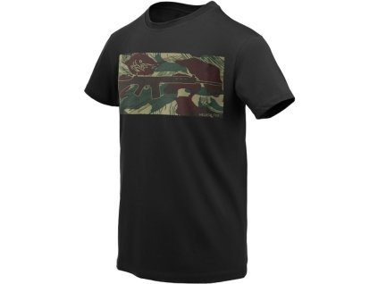 HELIKON Tričko FN FAL - black / rhodesian camo (TS-FNF-CO-011K)