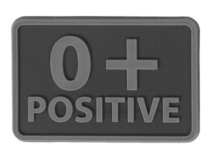 HELIKON 3D PVC Nášivka/Patch 0 POS (set 2ks) - black (OD-BLP-RB-01 0/Rh+)