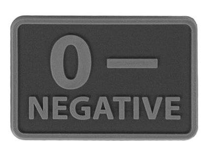 HELIKON 3D PVC Nášivka/Patch 0 NEG (set 2ks) - black (OD-BLP-RB-01 0/Rh-)