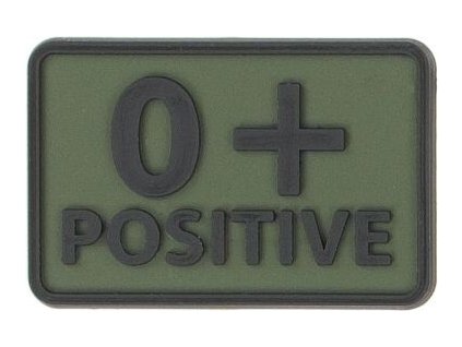 HELIKON 3D PVC Nášivka/Patch 0 POS (set 2ks) - olive green (OD-BLP-RB-02 0/Rh+)
