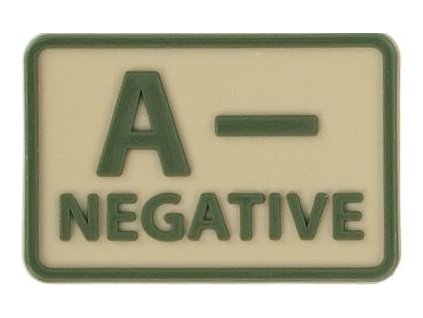 HELIKON 3D PVC Nášivka/Patch A NEG (set 2ks) - khaki (OD-BLP-RB-13 A/Rh-)