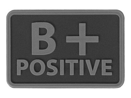 HELIKON 3D PVC Nášivka/Patch B POS (set 2ks) - black (OD-BLP-RB-01 B/Rh+)