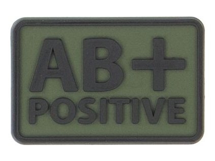 HELIKON 3D PVC Nášivka/Patch AB POS (set 2ks) - olive green (OD-BLP-RB-02 AB/Rh+)