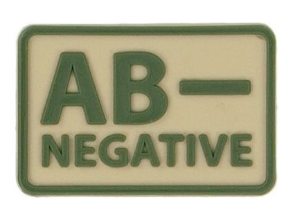 HELIKON 3D PVC Nášivka/Patch AB NEG (set 2ks) - khaki (OD-BLP-RB-13 AB/Rh-)