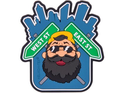 HELIKON 3D PVC Nášivka/Patch Beardman URBAN - blue (OD-BMU-RB-65)