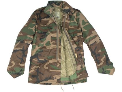 MILTEC Detská bunda M65 s futrom - woodland (12002020)