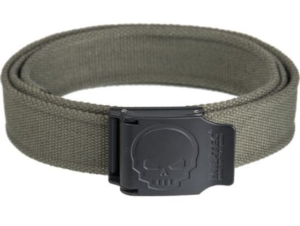 MILTEC Opasok textilný 40mm s lebkou na pracke - olive drab (13171501)