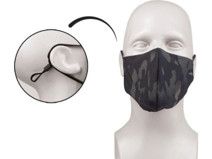 MILTEC Ochranné rúško - multitarn black (12670569)