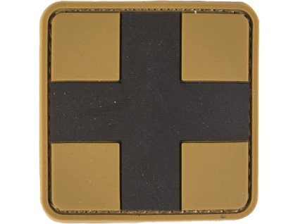 MILTEC 3D PVC Nášivka/Patch first aid pvc, 5,5x5,5cm - coyote (16830605)