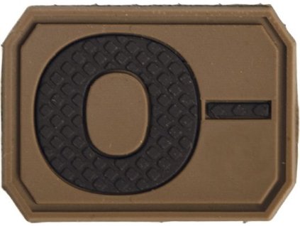 MILTEC 3D PVC Nášivka/Patch 0 NEG, 3,8x2,8cm - dark coyote (16831819)