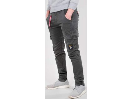 ALPHA INDUSTRIES Dlhé nohavice Petrol Patch Pant - šedo/čierne (178207/136)