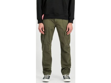 ALPHA INDUSTRIES Dlhé nohavice Agent - dark olive (158205/142)