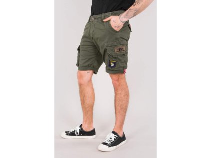 ALPHA INDUSTRIES Krátke nohavice Crew Patch, dark olive, 186209/142