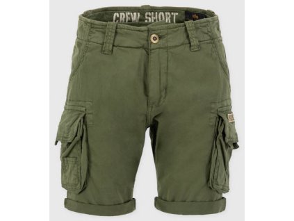ALPHA INDUSTRIES Krátke nohavice Crew - dark olive (176203/142)
