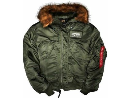 ALPHA INDUSTRIES Bunda CWU 45 P Hooded - sage green (144103/01)