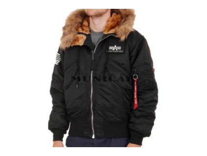 ALPHA INDUSTRIES Bunda 45p Hooded Custom - reflex čierna (113145/285)