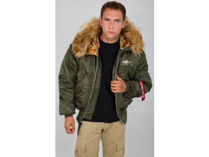 ALPHA INDUSTRIES Bunda 45p Hooded Custom - tmavo zelená (113145/257)
