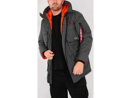 ALPHA INDUSTRIES Bunda Mountain All Weather Jacket - šedo/čierna (188144/136)