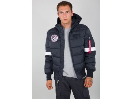ALPHA INDUSTRIES Bunda Hooded Puffer FD NASA - modrá (198121/07)