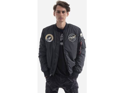 ALPHA INDUSTRIES Bunda MA-1 NASA Reflective - čierna (128112/03)