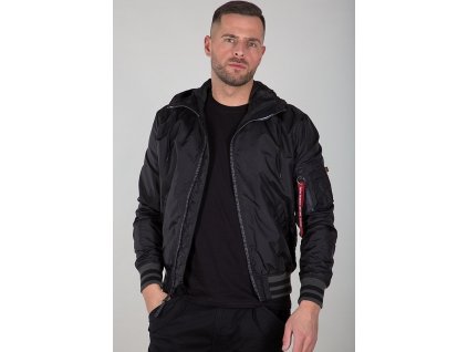 ALPHA INDUSTRIES Bunda MA-1 LW Hooded PZ - čierna (116113/03)