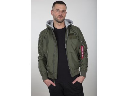ALPHA INDUSTRIES Bunda MA-1 TT Hood Custom - dark olive (126117/142)